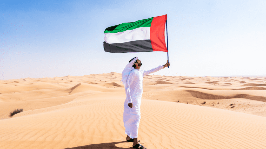 An Emirati celebrating National Day 2023