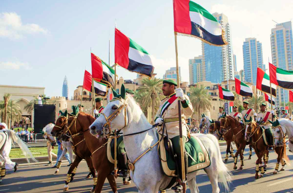 UAE National Day Parade show in Dubai - Area: Al Seef 