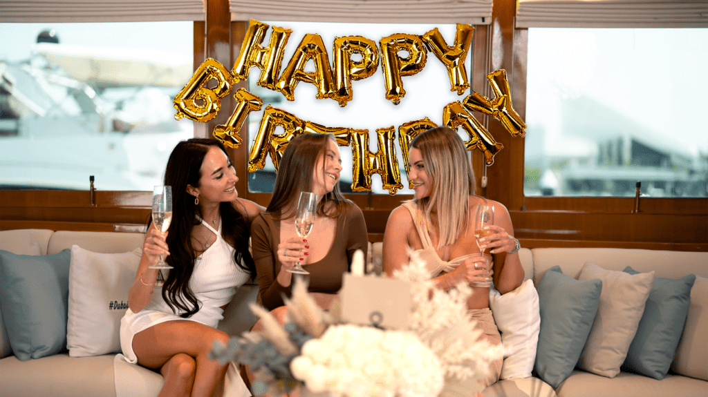 girls celebrating Birthday party on luxury yachts in Dubai